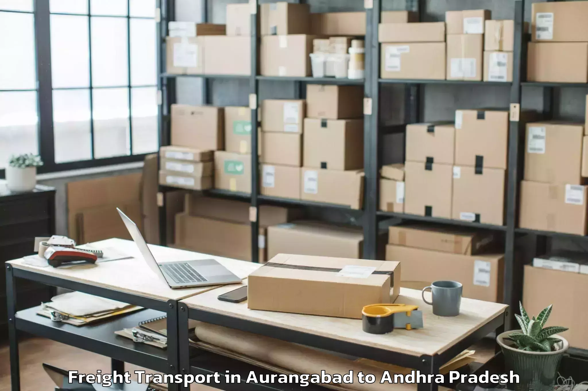 Efficient Aurangabad to Pellakuru Freight Transport